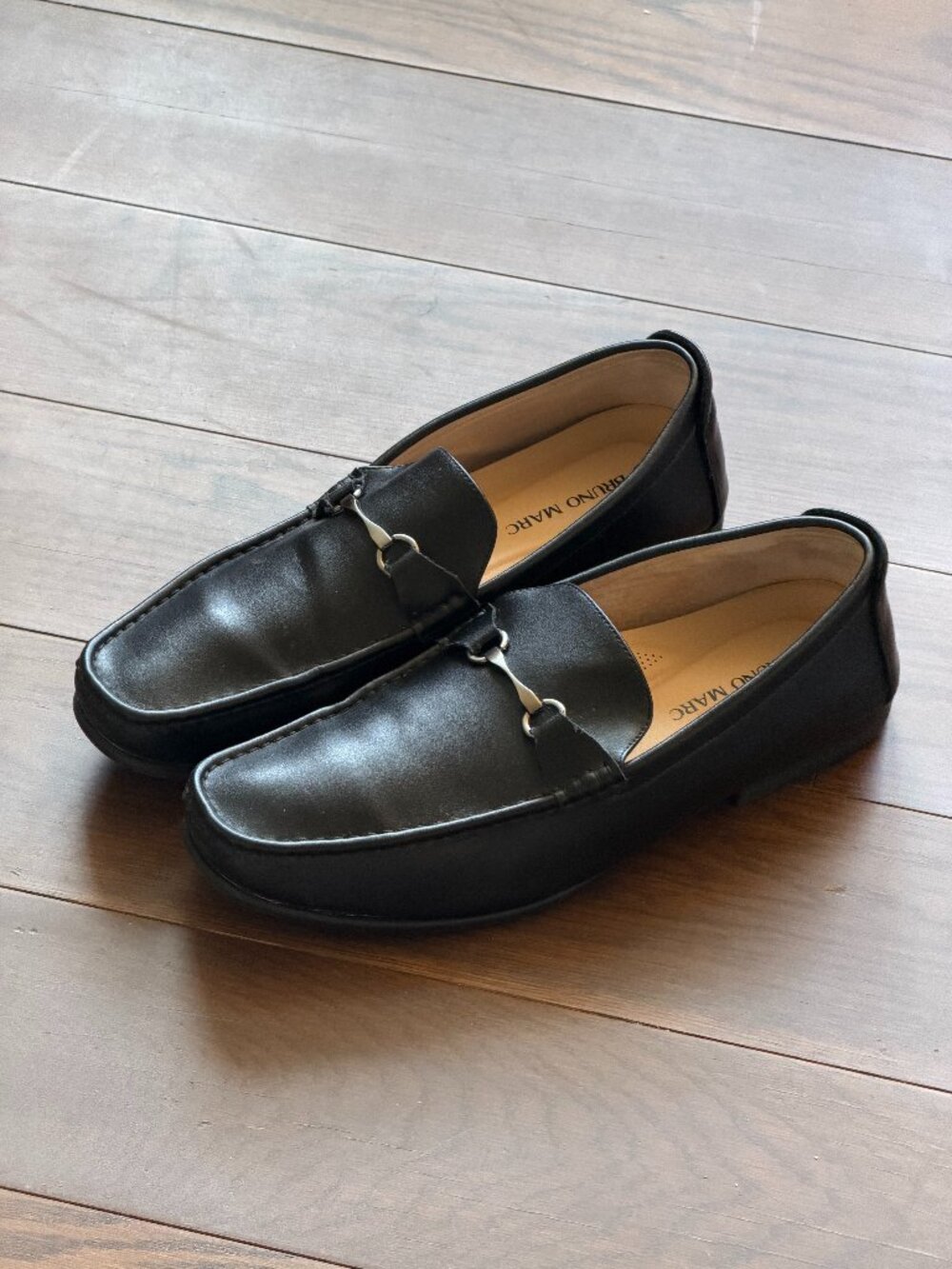 Classic Black Bruno Marc Loafers size 12M